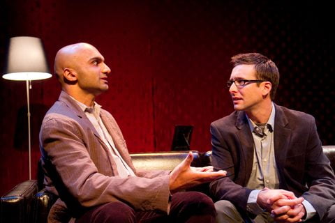 Usman Ally and Collin Geraghty seated in The Four of Us