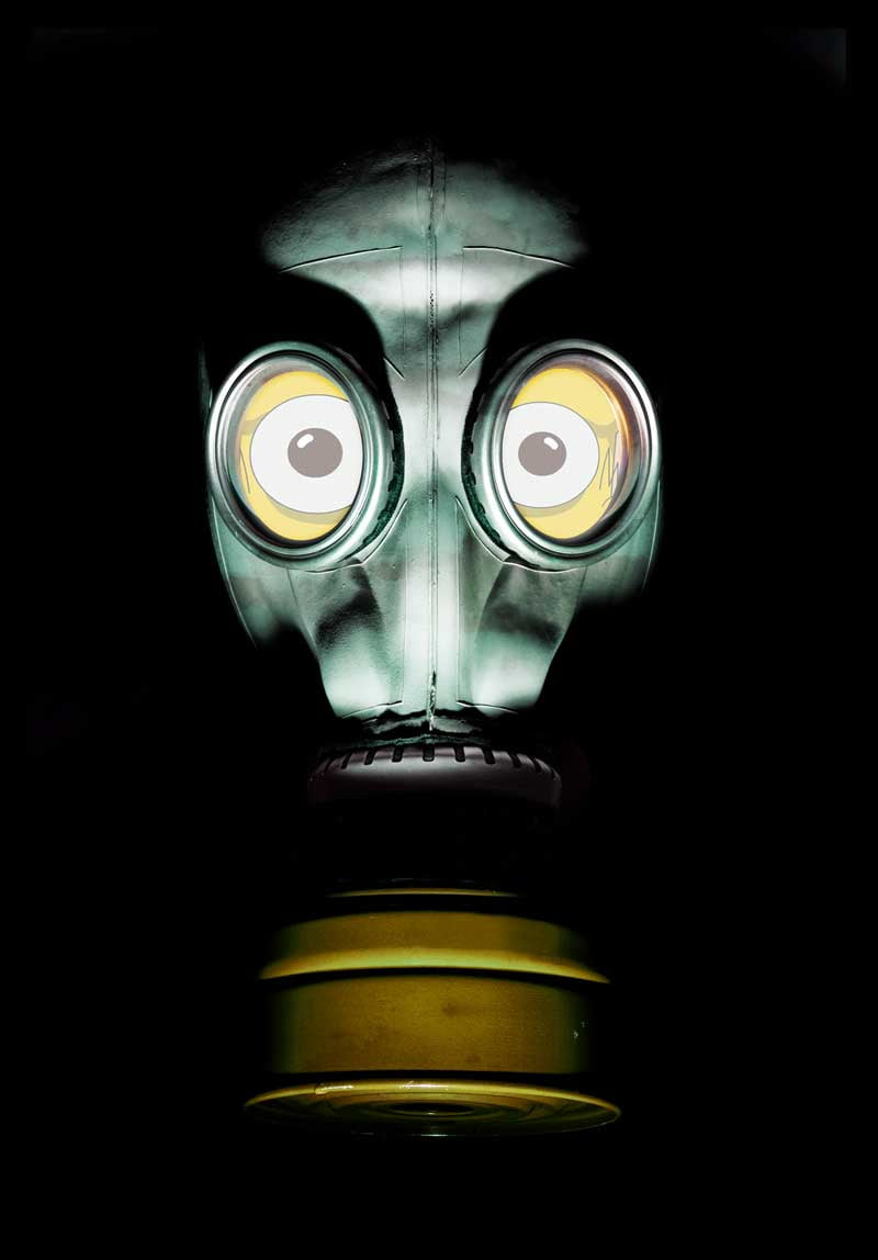 Simpson in a gasmask
